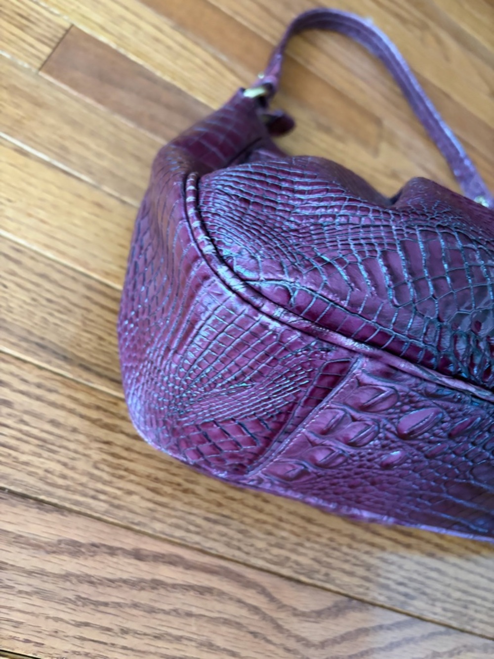 Brahmin Dark Iris Shoulder Bag Hobo Handbag - Picture 6 of 13